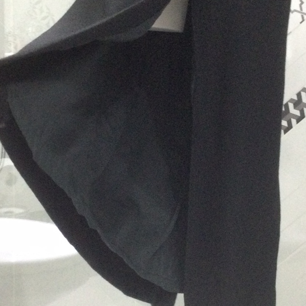 Made in🇨🇦VTG 90’ 💯% Pure Virgin Georgette Wool Black Maxi Slits Skirt - Picture 14 of 16